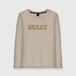 Лонгслив хлопковый женский Bully Big Logo, цвет: миндальный