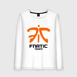 Лонгслив хлопковый женский Dota 2: Fnatic Team, цвет: белый