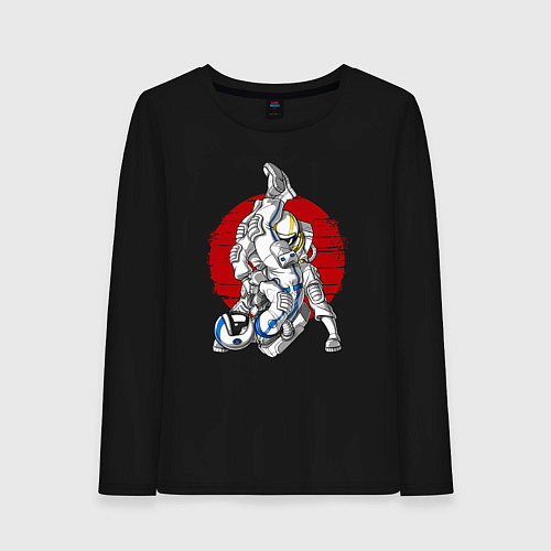 Женский лонгслив Боевые искусства космонавтов / Черный – фото 1