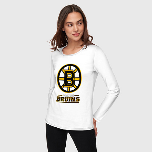 Женский лонгслив Boston Bruins , Бостон Брюинз / Белый – фото 3