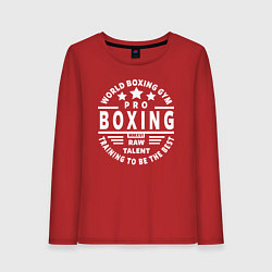 Лонгслив хлопковый женский PRO BOXING, цвет: красный