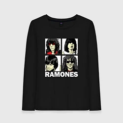 Женский лонгслив Ramones, Рамонес Портреты