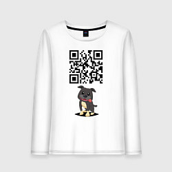 Женский лонгслив Sex, milk, rock n roll! QR code!