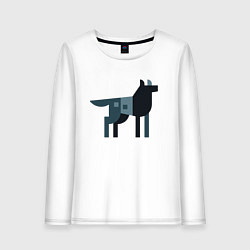 Женский лонгслив Wolf Minimalism