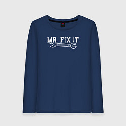 Лонгслив хлопковый женский Mr FIX IT, цвет: тёмно-синий