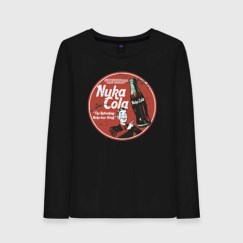 Женский лонгслив Nuka Cola Ice Cold Retro / Черный – фото 1