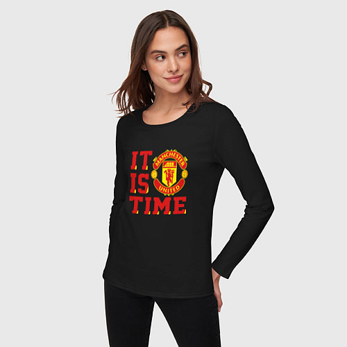 Женский лонгслив It is Manchester United Time Манчестер Юнайтед / Черный – фото 3