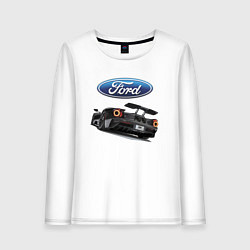 Лонгслив хлопковый женский Ford Performance Motorsport, цвет: белый