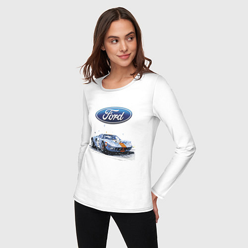 Женский лонгслив Ford Motorsport / Белый – фото 3