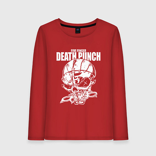 Женский лонгслив Five Finger Death Punch Groove metal / Красный – фото 1