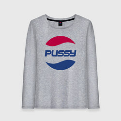 Лонгслив хлопковый женский Pepsi Pussy, цвет: меланж