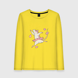 Женский лонгслив Мышь-балерина