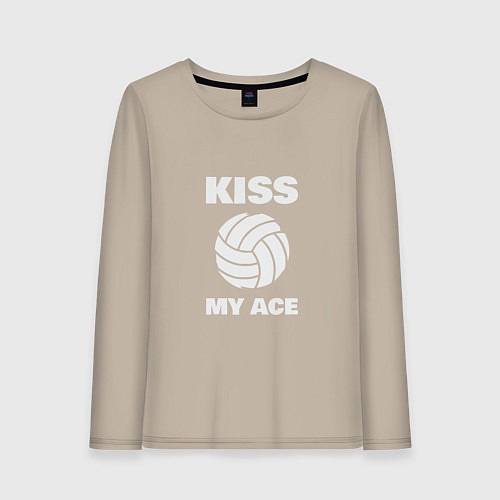 Женский лонгслив Kiss - My Ace / Миндальный – фото 1