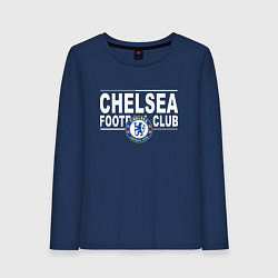Лонгслив хлопковый женский Chelsea Football Club Челси, цвет: тёмно-синий