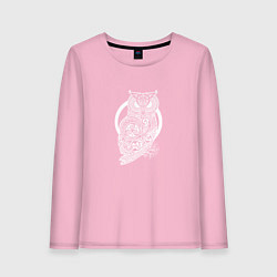 Лонгслив хлопковый женский Celtic Owl, цвет: светло-розовый