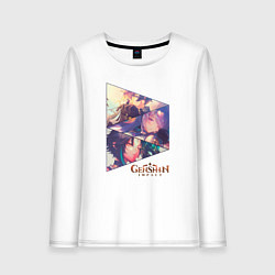 Лонгслив хлопковый женский Чжун Ли, Кэ Цин, Сяо, цвет: белый