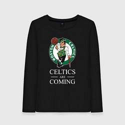 Женский лонгслив Boston Celtics are coming Бостон Селтикс