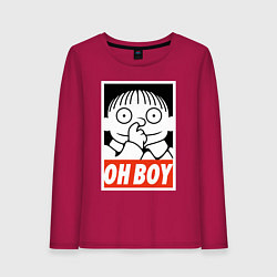 Лонгслив хлопковый женский СИМПСОНЫ РАЛЬФ OH BOY, цвет: маджента