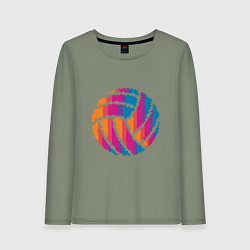 Лонгслив хлопковый женский Ball Volleyball, цвет: авокадо