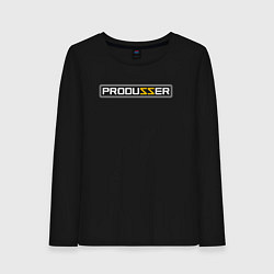 Лонгслив хлопковый женский PRODUZZER ПРОДЮСЕР, цвет: черный