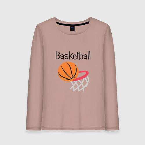 Женский лонгслив Game Basketball / Пыльно-розовый – фото 1