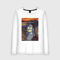 Лонгслив хлопковый женский БЕНДЕР КРИК BENDER, цвет: белый