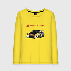 Лонгслив хлопковый женский Audi Motorsport Racing team, цвет: желтый