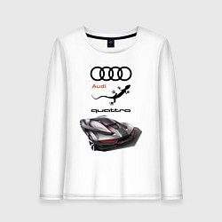 Лонгслив хлопковый женский Audi quattro Concept Design, цвет: белый