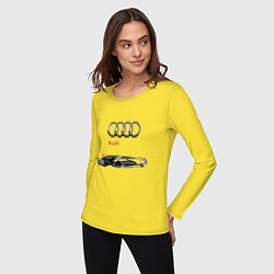 Лонгслив хлопковый женский Audi Concept Sketch, цвет: желтый — фото 2