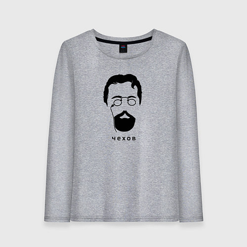 Женский лонгслив Чехов / Меланж – фото 1