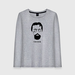 Лонгслив хлопковый женский Чехов, цвет: меланж