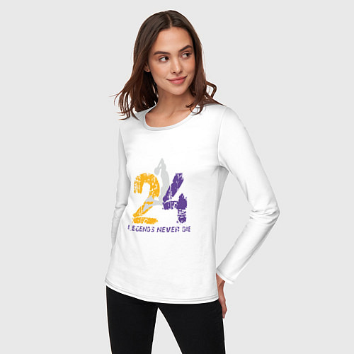 Женский лонгслив Kobe Never Die - 24 / Белый – фото 3