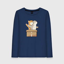 Лонгслив хлопковый женский Catanic, цвет: тёмно-синий