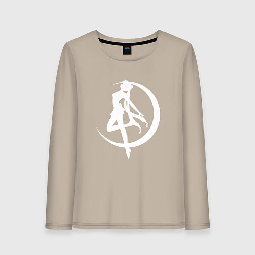 Женский лонгслив Сейлор на фоне месяца / Миндальный – фото 1