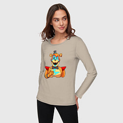 Лонгслив хлопковый женский Five Nights at Freddys: Security Breach - Глэмрок, цвет: миндальный — фото 2