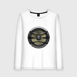 Лонгслив хлопковый женский Subwoofer, цвет: белый