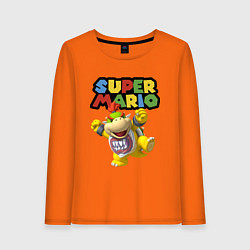 Лонгслив хлопковый женский Bowser Junior Super Mario, цвет: оранжевый