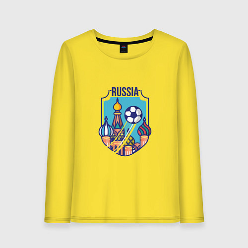 Женский лонгслив Football - Russia / Желтый – фото 1