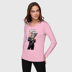 Лонгслив хлопковый женский GTA 5 Gangster, цвет: светло-розовый — фото 2