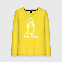 Лонгслив хлопковый женский Darkest Dungeon DD Black White, цвет: желтый