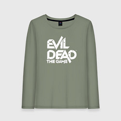 Лонгслив хлопковый женский Logo Evil Dead, цвет: авокадо