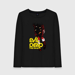 Лонгслив хлопковый женский Игра Evil Dead, цвет: черный