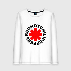 Лонгслив хлопковый женский Peppers logo, цвет: белый