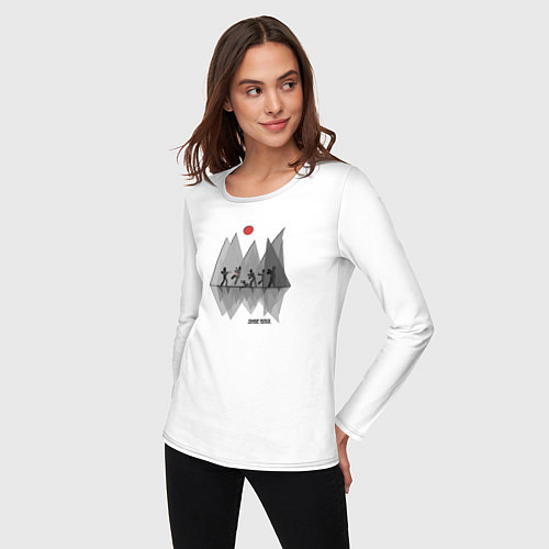 Женский лонгслив Зомби патруль / Белый – фото 3