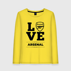 Лонгслив хлопковый женский Arsenal Love Классика, цвет: желтый