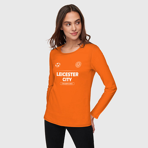 Женский лонгслив Leicester City Форма Чемпионов / Оранжевый – фото 3