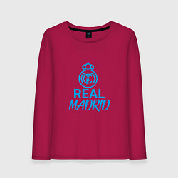 Лонгслив хлопковый женский Real Madrid Football, цвет: маджента