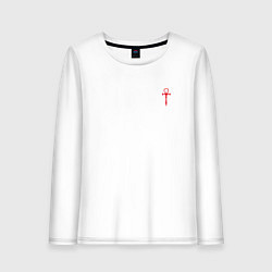 Лонгслив хлопковый женский The Masquerade Bloodhunt Red Emblem спина, цвет: белый