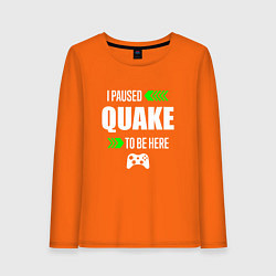 Лонгслив хлопковый женский Quake I Paused, цвет: оранжевый