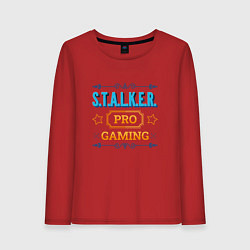 Лонгслив хлопковый женский S T A L K E R PRO Gaming, цвет: красный